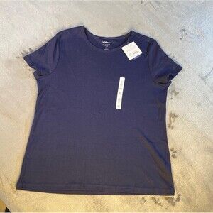 Croft & Barrow, Women's Extra Large, Short Sleeve Crewneck NWT, Navy Blue